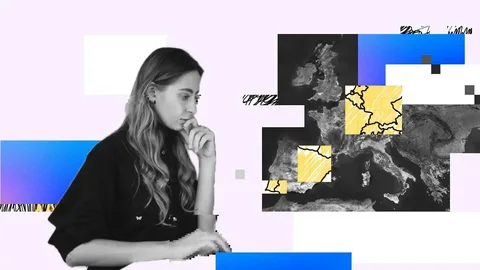 AI OECD地图与女性博客图片