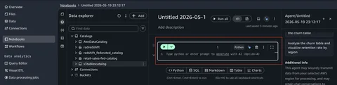 SageMaker Data Agent 根据自然语言提示生成 SQL
