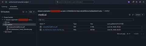 Data source selection showing only the PDF files within the S3 path selected