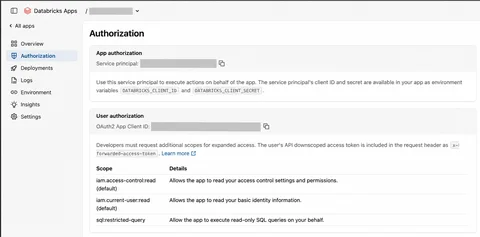 databricks 内部的用户配置
