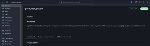 SageMaker Unified Studio project Overview page