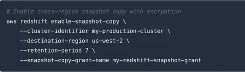 使用 Amazon Redshift 跨区域快照复制到灾难恢复区域的主-被动架构